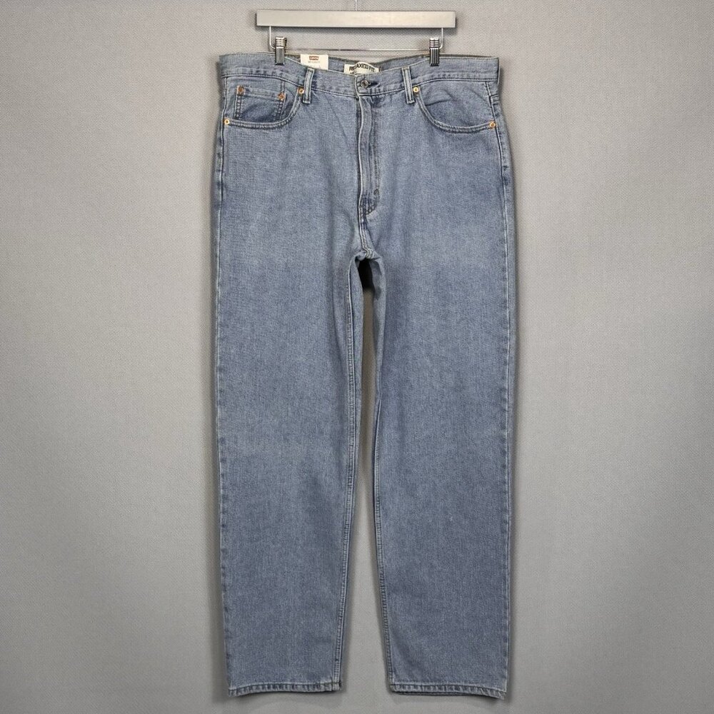 Levis Jeans Men 40x34 Blue 550 Relaxed Tapered High Rise Light Wash Denim NWT